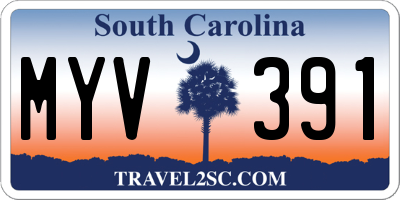 SC license plate MYV391