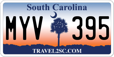 SC license plate MYV395
