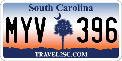 SC license plate MYV396