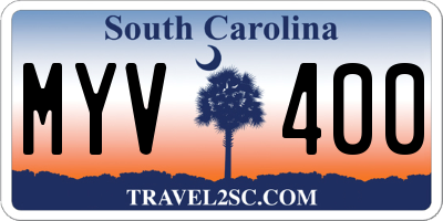 SC license plate MYV400