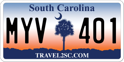 SC license plate MYV401