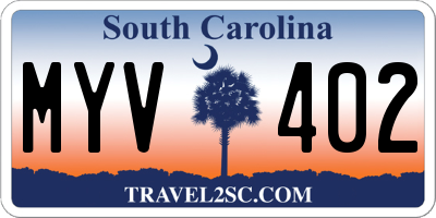 SC license plate MYV402