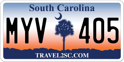 SC license plate MYV405