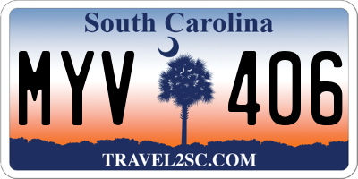 SC license plate MYV406