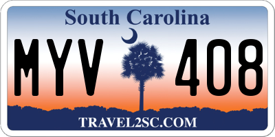 SC license plate MYV408
