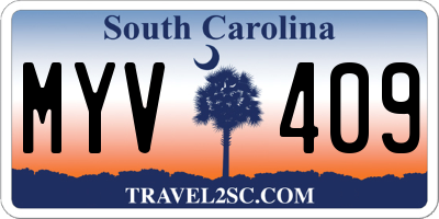 SC license plate MYV409