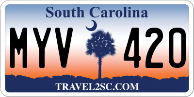 SC license plate MYV420