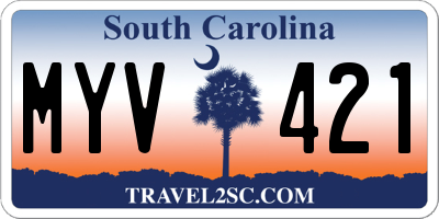 SC license plate MYV421