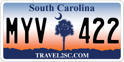 SC license plate MYV422