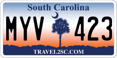 SC license plate MYV423