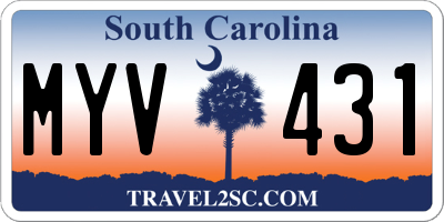SC license plate MYV431