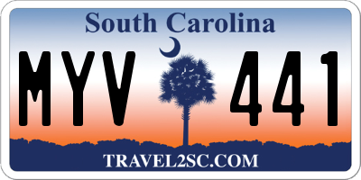 SC license plate MYV441