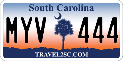 SC license plate MYV444