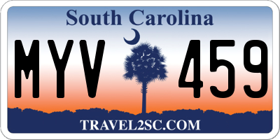 SC license plate MYV459