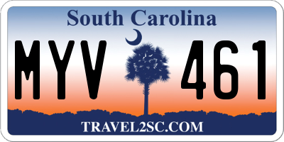 SC license plate MYV461