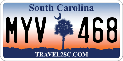 SC license plate MYV468