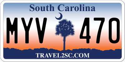 SC license plate MYV470