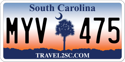 SC license plate MYV475