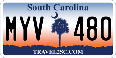 SC license plate MYV480