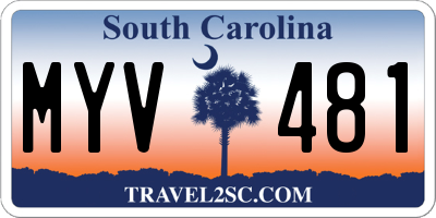SC license plate MYV481