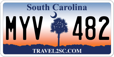 SC license plate MYV482
