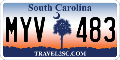SC license plate MYV483