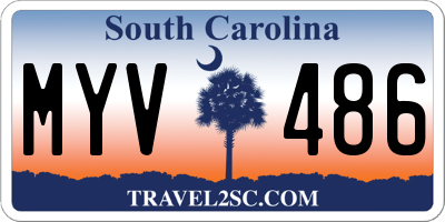 SC license plate MYV486