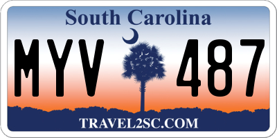 SC license plate MYV487