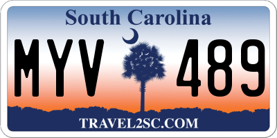 SC license plate MYV489