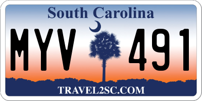 SC license plate MYV491