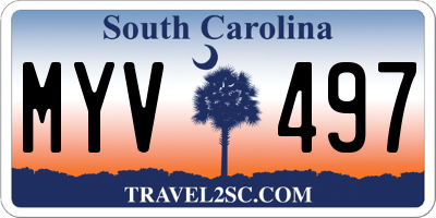 SC license plate MYV497