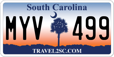 SC license plate MYV499