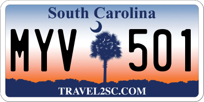 SC license plate MYV501