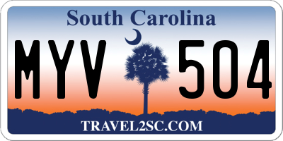 SC license plate MYV504