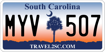 SC license plate MYV507