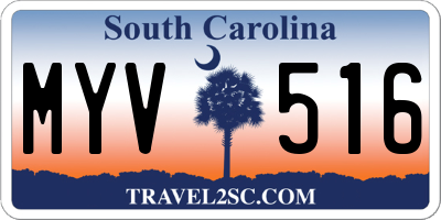 SC license plate MYV516