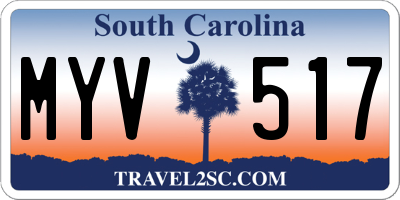 SC license plate MYV517