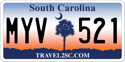 SC license plate MYV521
