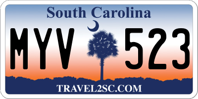 SC license plate MYV523