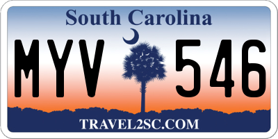 SC license plate MYV546