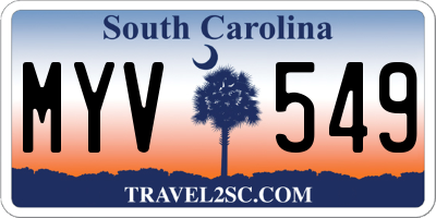 SC license plate MYV549