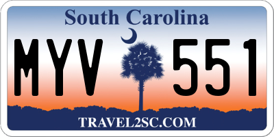 SC license plate MYV551