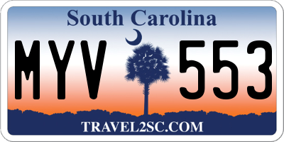 SC license plate MYV553