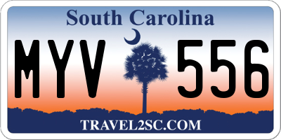 SC license plate MYV556
