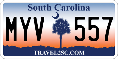 SC license plate MYV557
