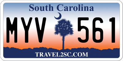 SC license plate MYV561