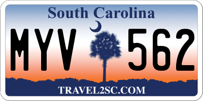 SC license plate MYV562