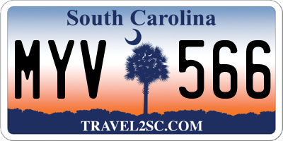 SC license plate MYV566