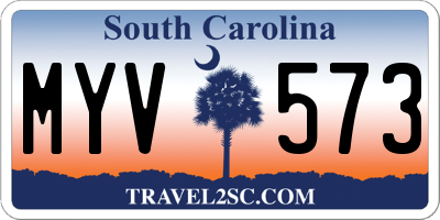 SC license plate MYV573