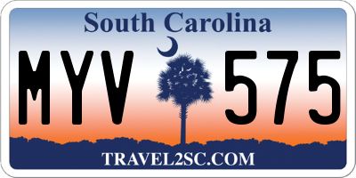 SC license plate MYV575